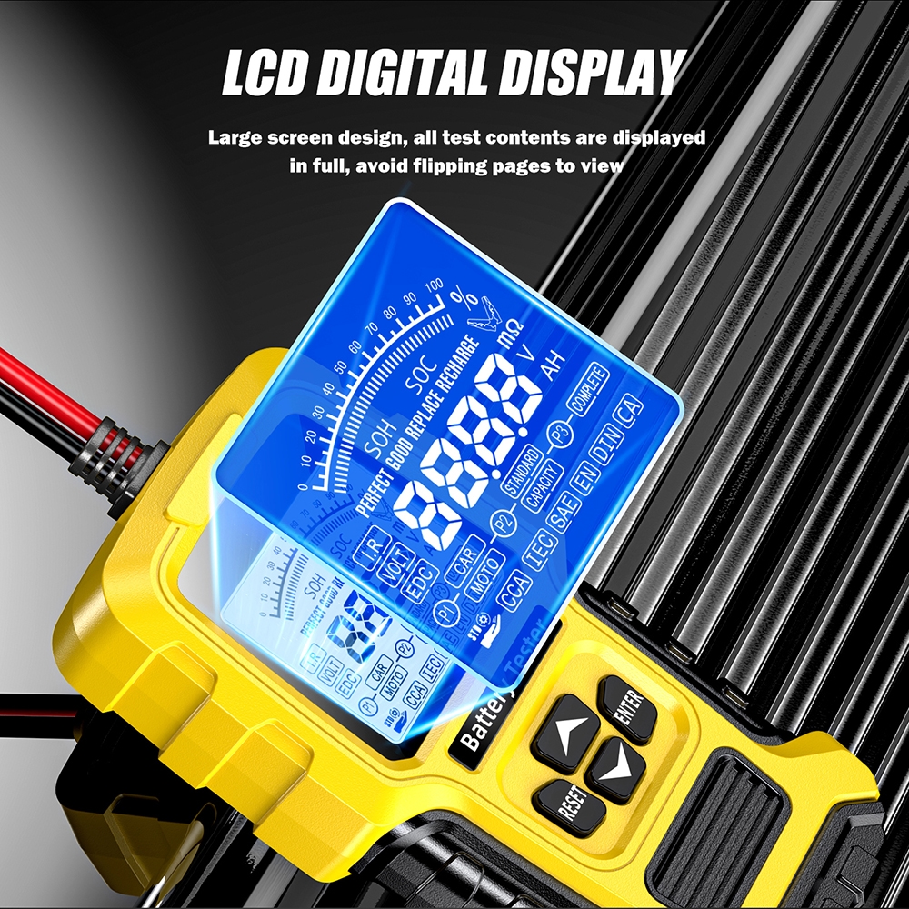 máy kiểm tra ắc quy FBT-300 12/24v màu vàng