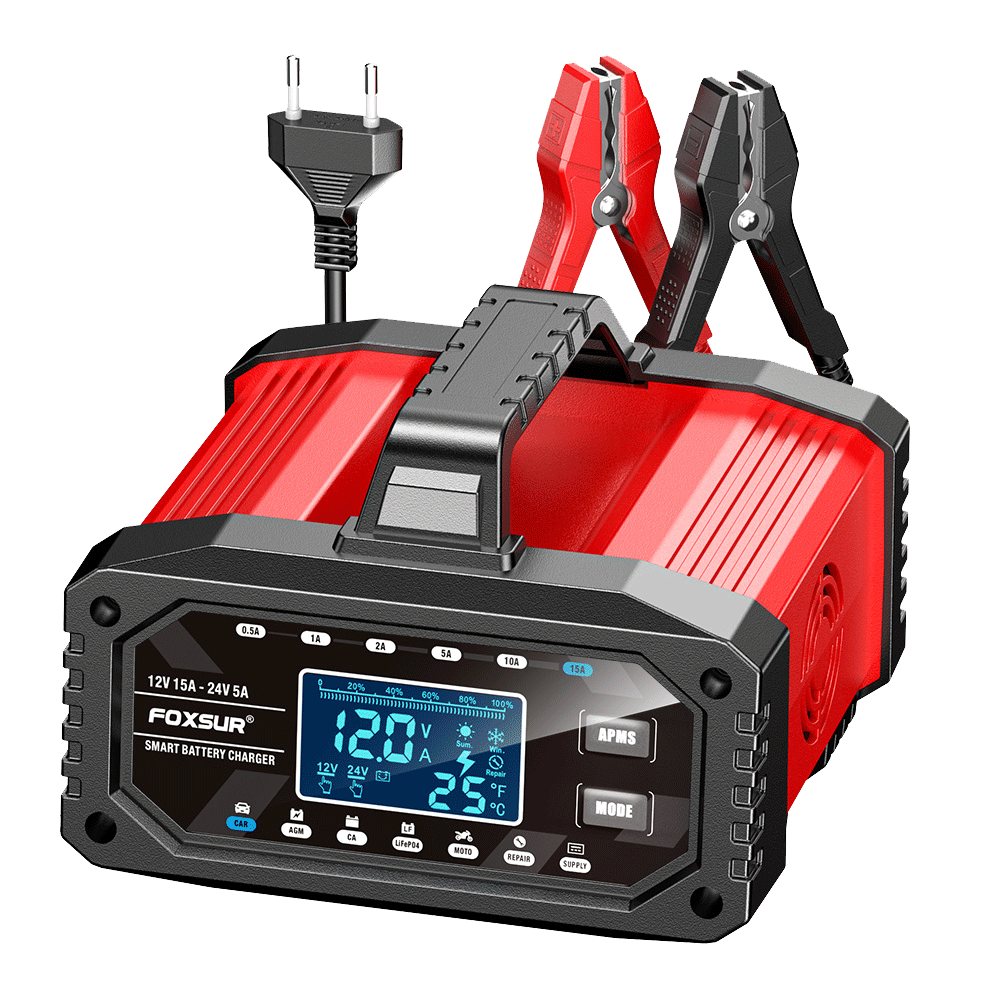 Sạc bình ắc quy 12V 15A 24V 5A, có supply mode sạc 10 giai đoạn
